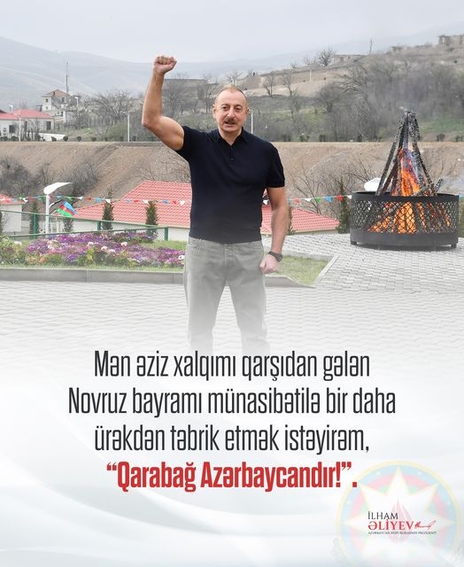 Prezident İlham Əliyev Novruz bayramı münasibətilə Azərbaycan xalqına müraciət edib