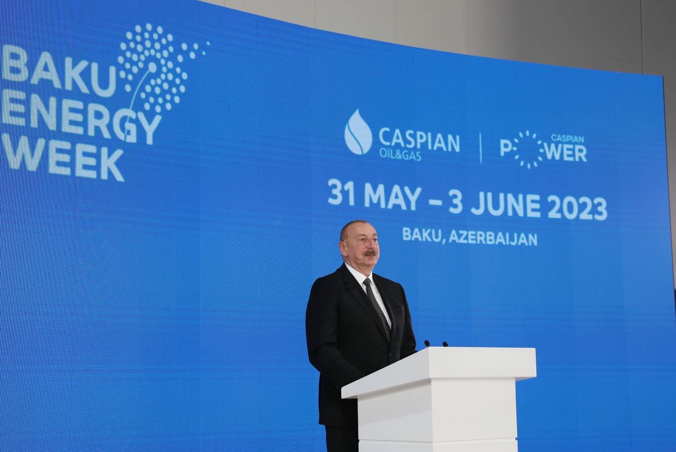 Prezident İlham Əliyevin cari ilin 31 may tarixində 28-ci Beynəlxalq Xəzər Neft və Qaz - “Caspian Oil&Gas” və 11-ci Xəzər Beynəlxalq Energetika və Yaşıl Enerji - “Caspian Power” sərgilərinin açılışında çıxış edib