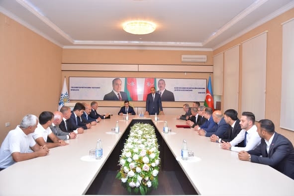 “Konstitusiya və Suverenlik İli” çərçivəsində Şamaxıda Su Meliorasiya Sistemlərinin  İstismarı İdarəsi işçilərinin peşə bayramı təntənəsi